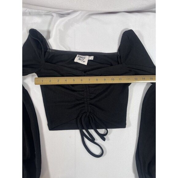 Princess Polly Women's Size 0 Jeppesen Crop Top Black - Picture 4 of 5